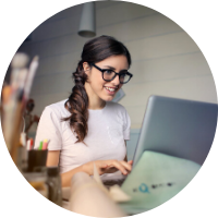 Happy blogger icon