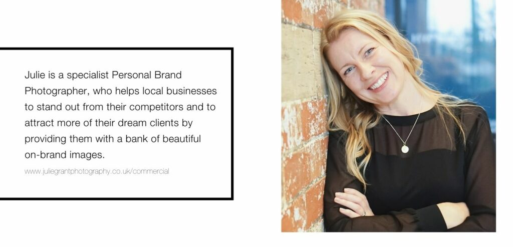 Julie Grant - personal brand photographer creating beautiful branding images.